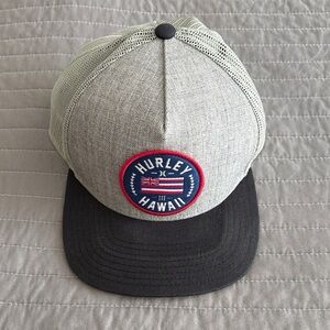Hurley Gray and Black Hawaii Mesh Cap